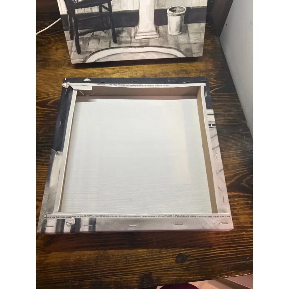 Set Of Two Black And White Bathroom Wall Decor